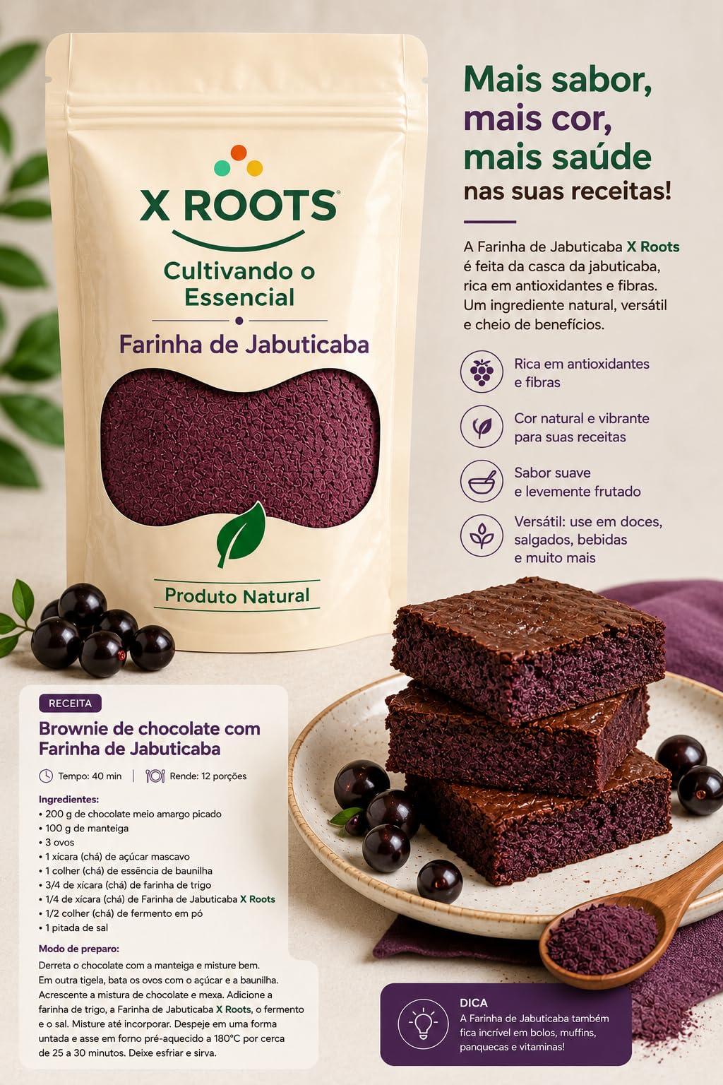 Farinha de Jabuticaba X Roots