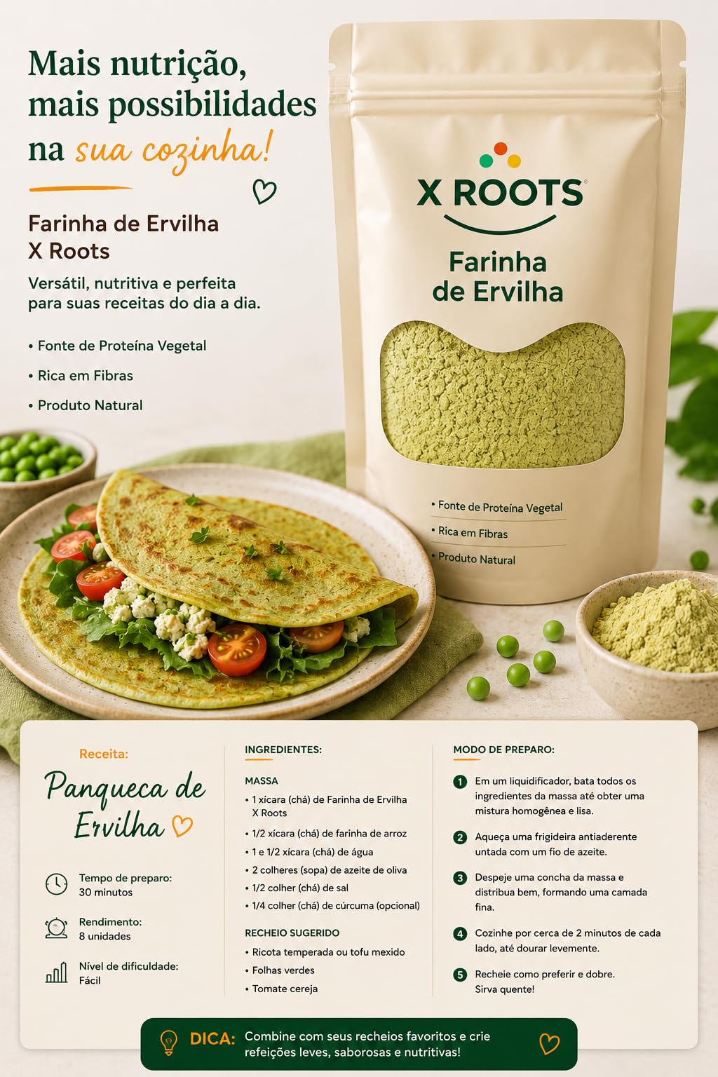 Farinha de Ervilha X Roots