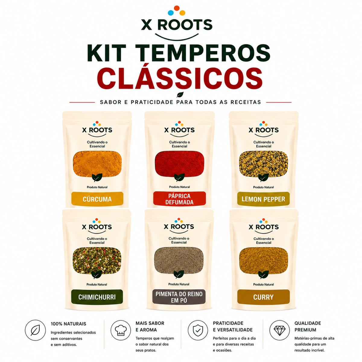 Kit Temperos Clássicos X Roots