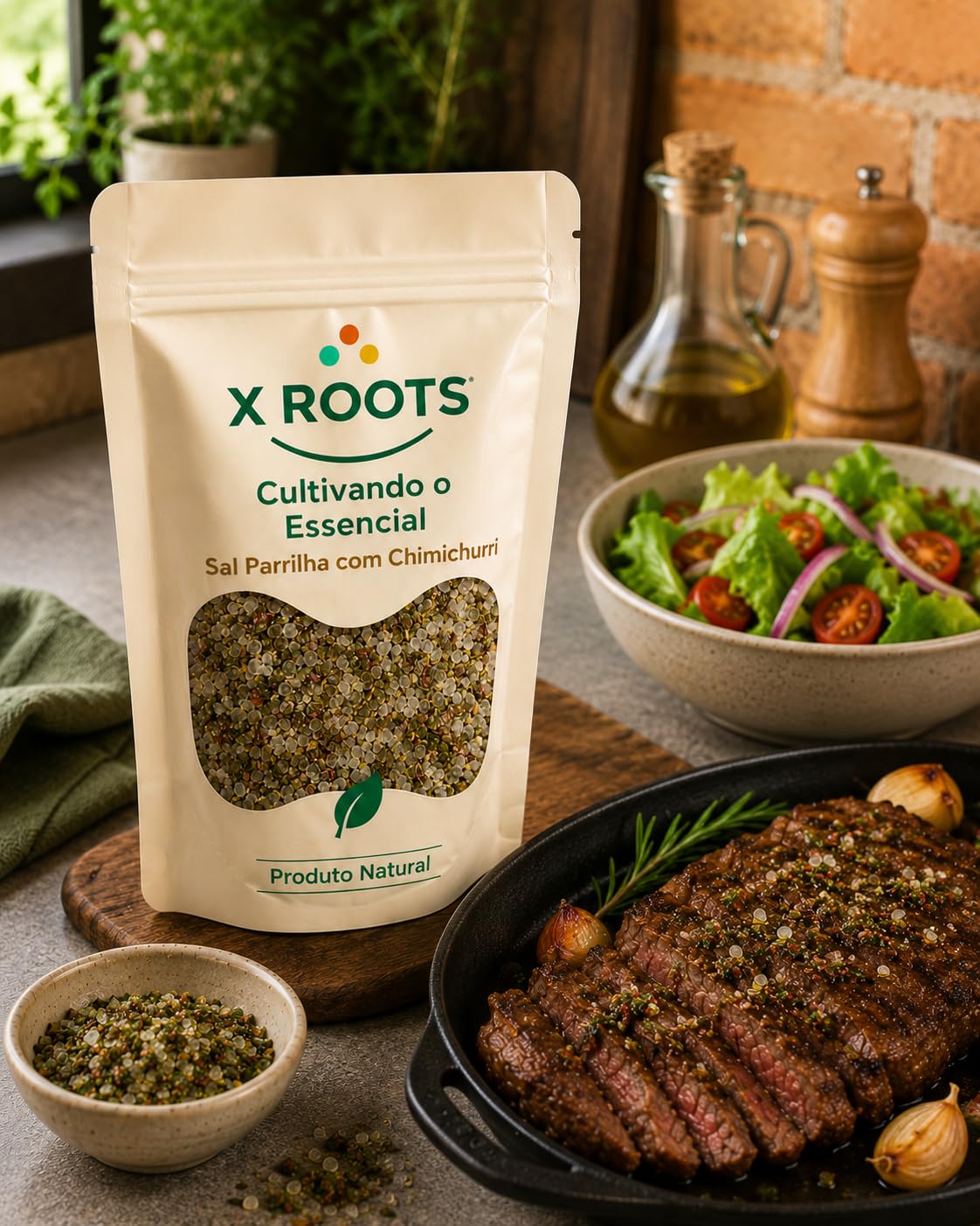 Sal de Parrilha com Chimichurri X Roots