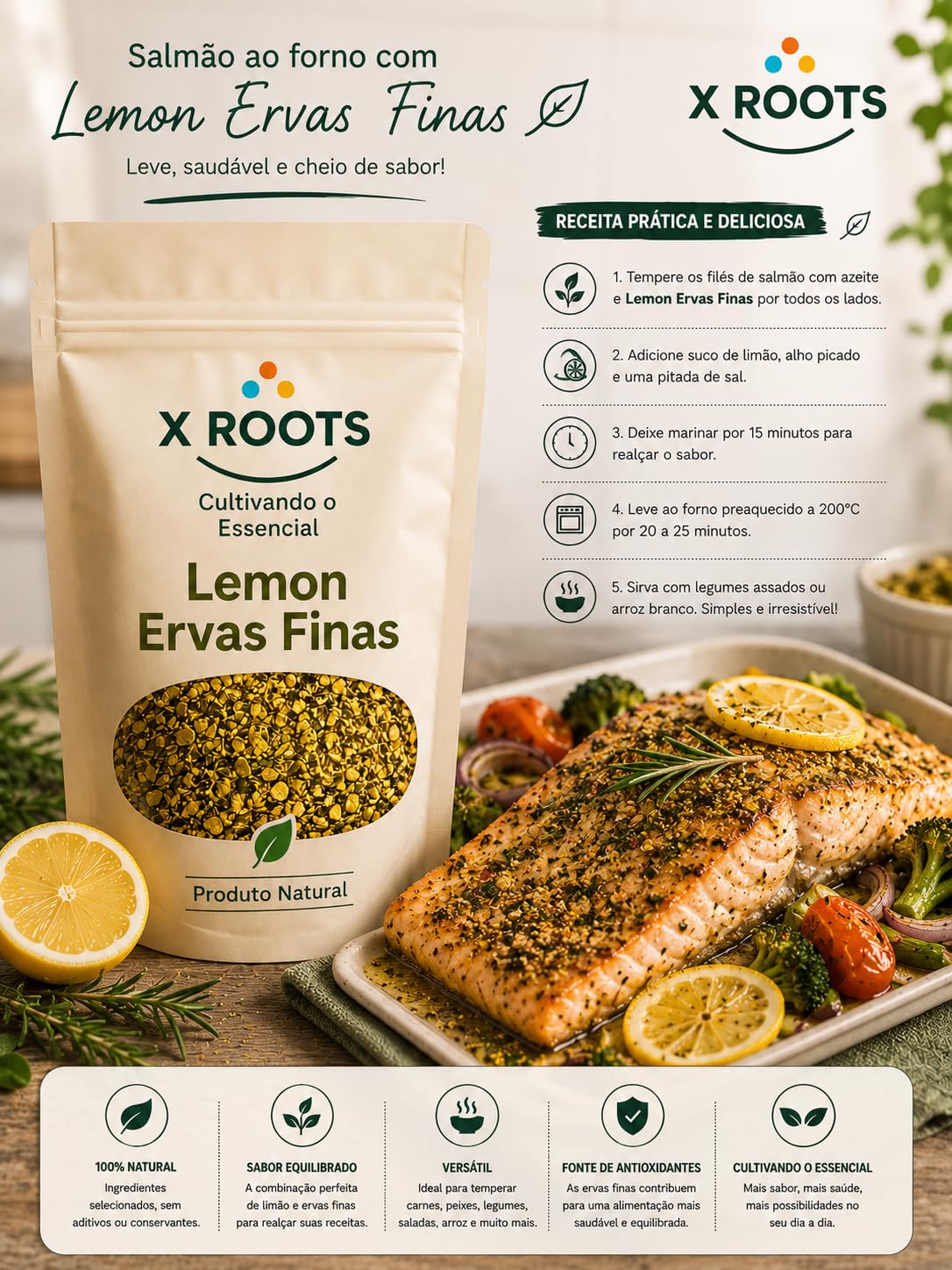 Tempero Lemon Ervas Finas X Roots