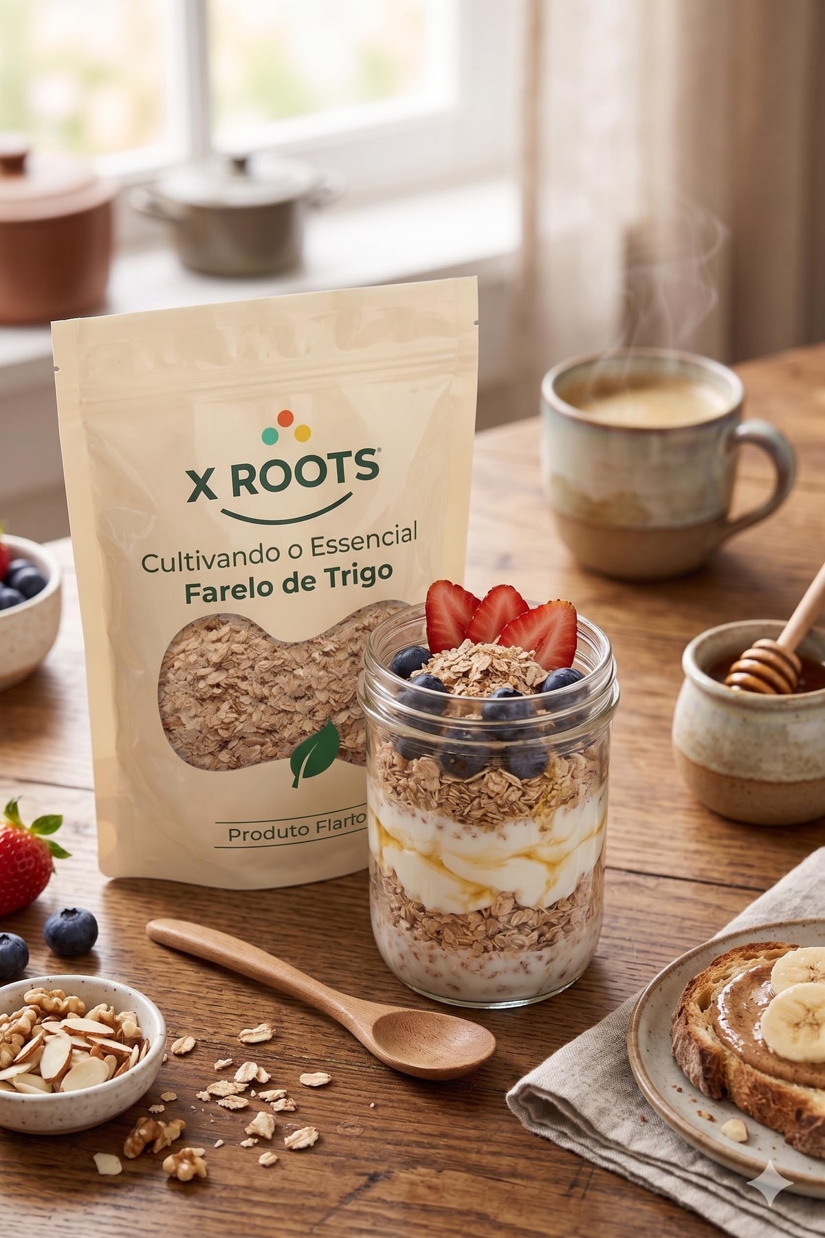 Farelo de Trigo Fino Tostado X Roots