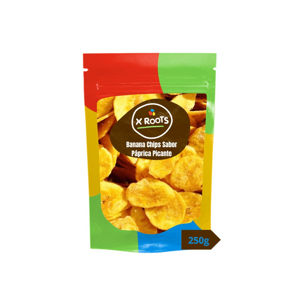 Banana Chips Sabor Páprica Picante Xroots Premium a Granel - Xroots