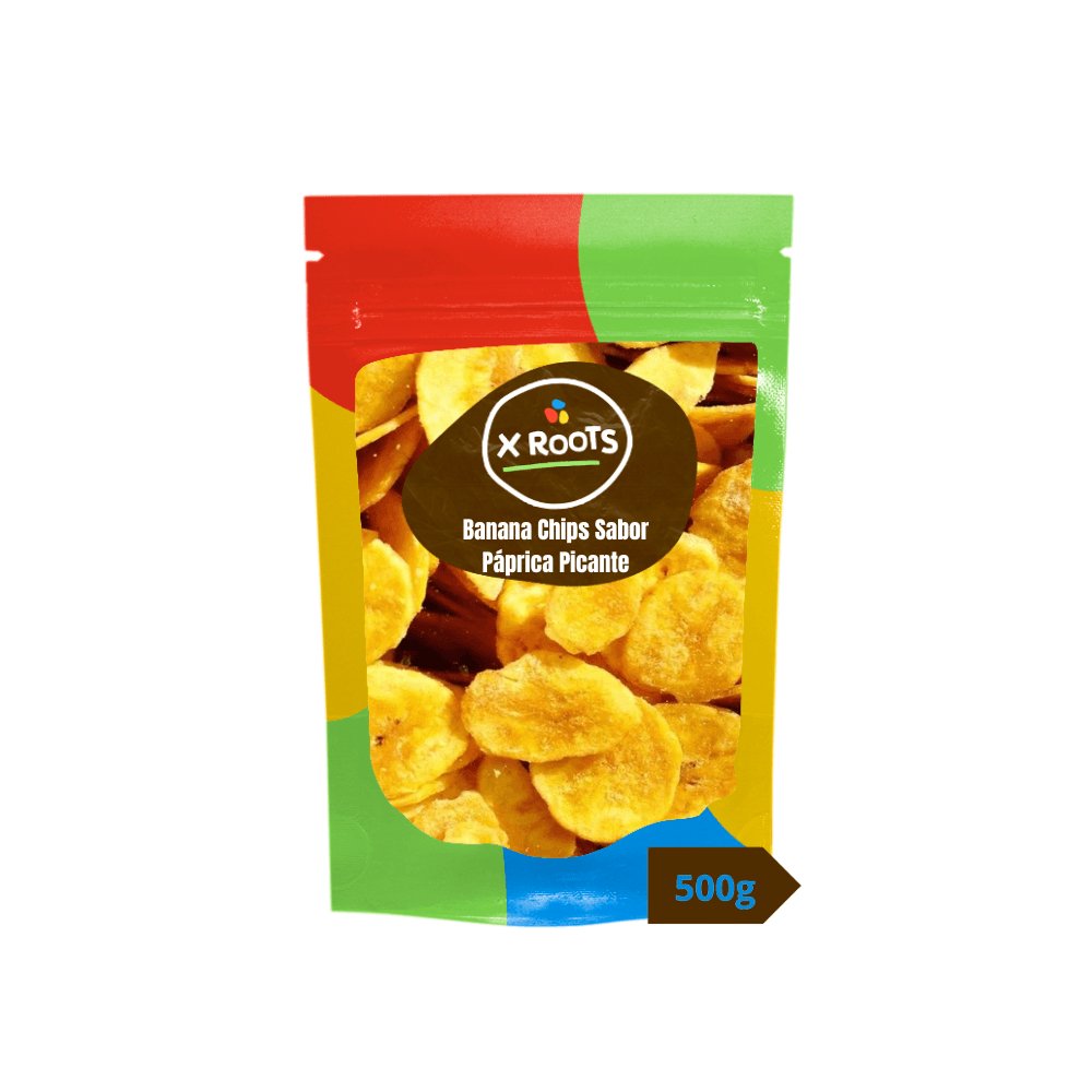 Banana Chips Sabor Páprica Picante Xroots Premium a Granel - Xroots