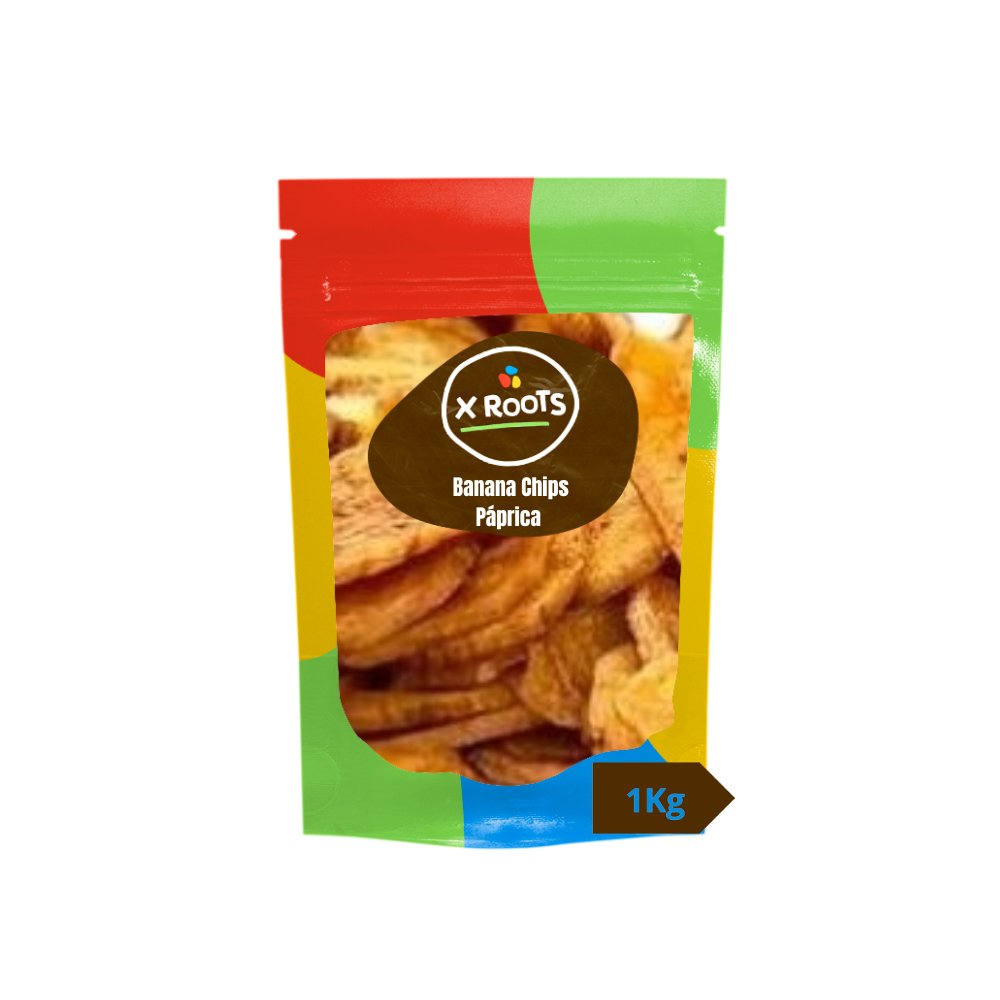 Banana Chips Sabor Páprica Xroots Premium a Granel - Xroots