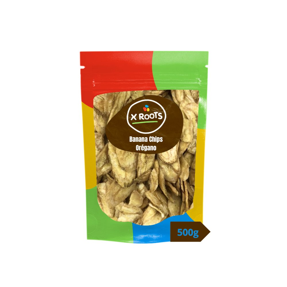Banana Chips Salgada com Orégano Xroots Premium a Granel - Xroots