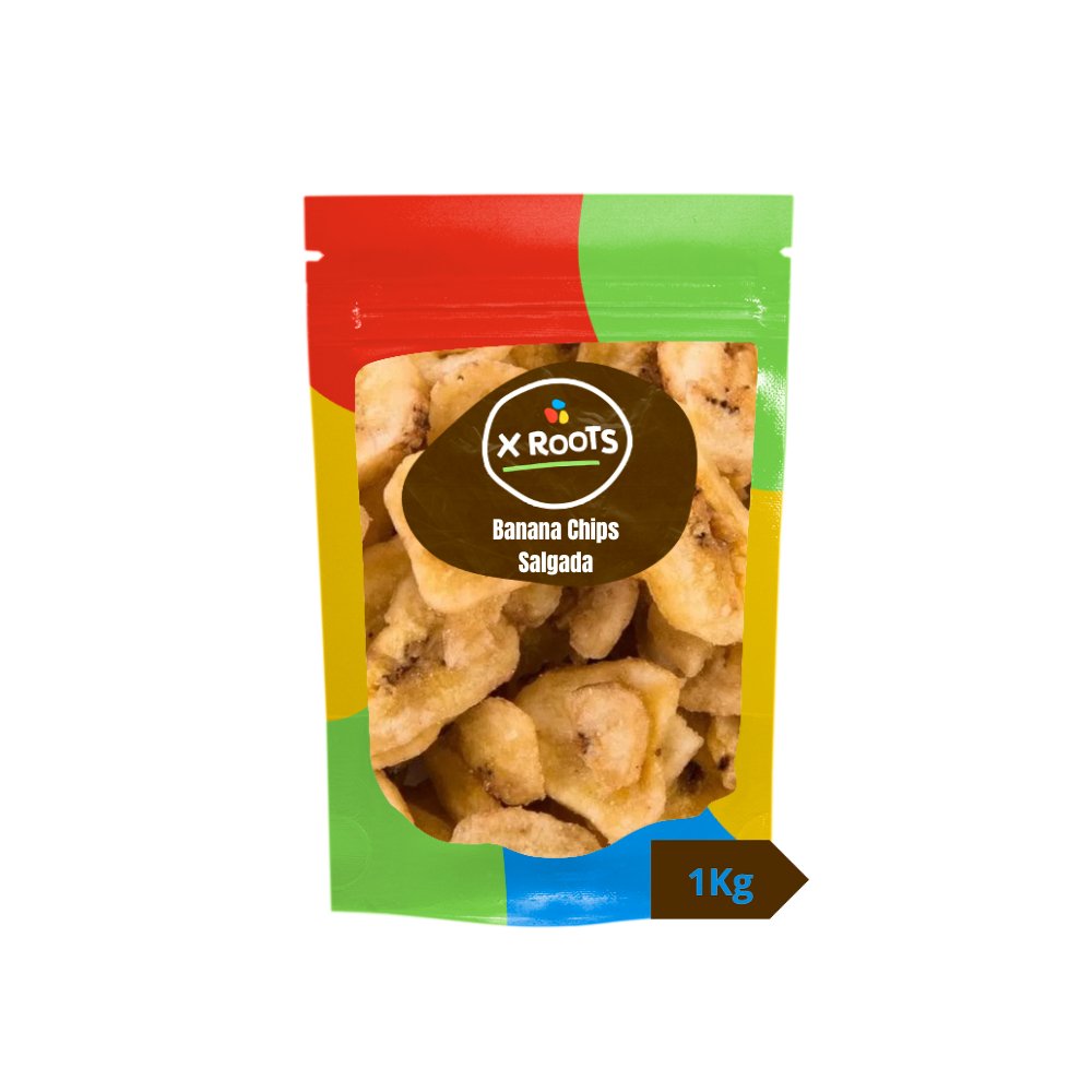 Banana Chips Salgada Xroots Premium a Granel - Xroots