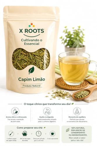 Chá Capim Limão Capim Santo 100% Puro Premium 250gr - X Roots