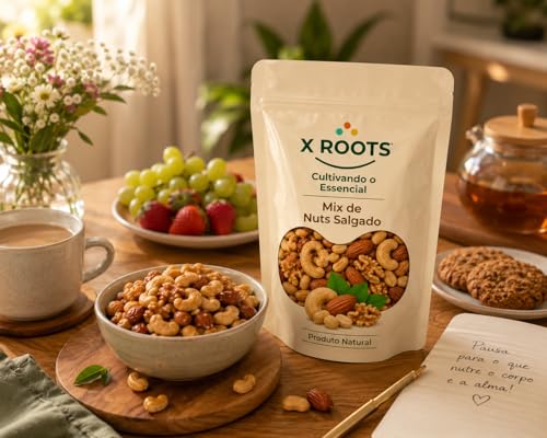 Mix Nuts Salgado 500gr X Roots – Castanhas, Nuts e Oleaginosas Selecionadas – Snack Crocante e Saboroso para o Dia a Dia