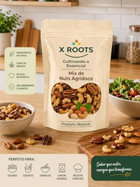 Mix Nuts Agridoce 500gr X Roots Premium – Castanhas, Nuts e Frutas Secas Selecionadas – Snack Gourmet Crocante e Saboroso