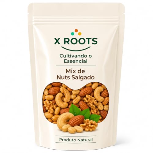 Mix Nuts Salgado 500gr X Roots – Castanhas, Nuts e Oleaginosas Selecionadas – Snack Crocante e Saboroso para o Dia a Dia