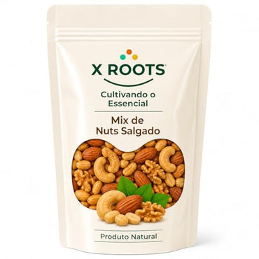 Mix Nuts Salgado 500gr X Roots – Castanhas, Nuts e Oleaginosas Selecionadas – Snack Crocante e Saboroso para o Dia a Dia