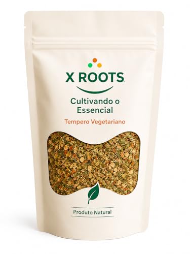 Tempero Vegetariano 250gr X Roots – Mix de Ervas e Especiarias Naturais – Ideal para Legumes, Arroz, Massas, Sopas e Receitas Vegetais