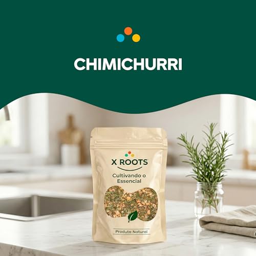 Tempero Chimichurri com Pimenta X Roots 500g – Blend de Especiarias e Ervas Desidratadas – Embalagem Abre e Fecha