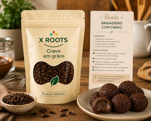 Cravo em Grãos 100gr X Roots – Cravo-da-Índia Inteiro Selecionado | Aroma Intenso e Sabor Marcante | Ideal para Doces, Bebidas, Conservas e Temperos