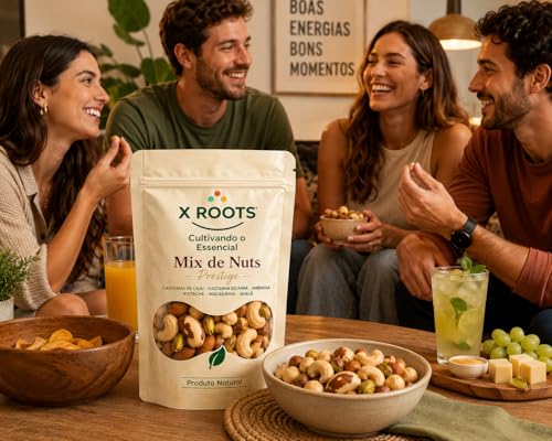Mix de Nuts Prestige 250gr X Roots Premium – Castanha de Caju, Castanha do Pará, Amêndoas, Pistache, Macadâmia e Avelã – Seleção Gourmet de Oleaginosas
