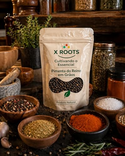 Pimenta do Reino em Grãos X Roots 100g – Especiaria Aromática Natural | Sabor Intenso e Moagem Fresca
