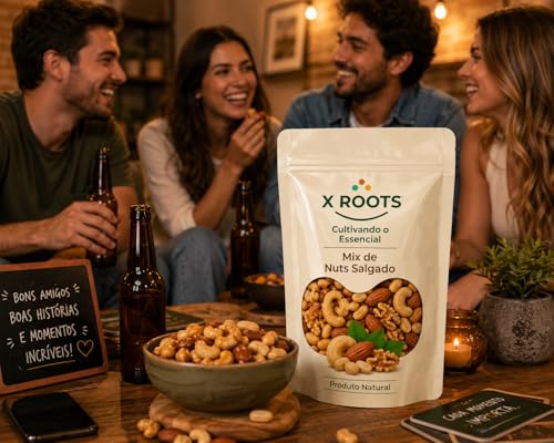 Mix Nuts Salgado 500gr X Roots – Castanhas, Nuts e Oleaginosas Selecionadas – Snack Crocante e Saboroso para o Dia a Dia