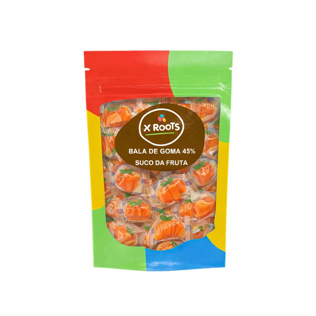 Bala de Goma de Laranja 43% Suco da Fruta X Roots