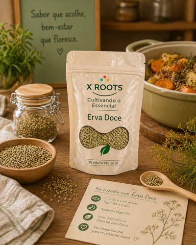 Erva Doce X Roots – Sementes Aromáticas Naturais | Ideal para Chás, Infusões e Receitas (100gr)