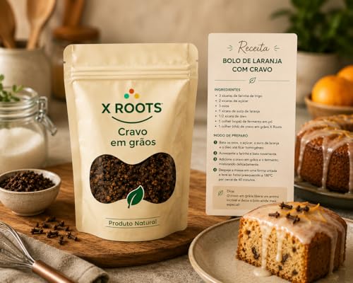 Cravo em Grãos 100gr X Roots – Cravo-da-Índia Inteiro Selecionado | Aroma Intenso e Sabor Marcante | Ideal para Doces, Bebidas, Conservas e Temperos