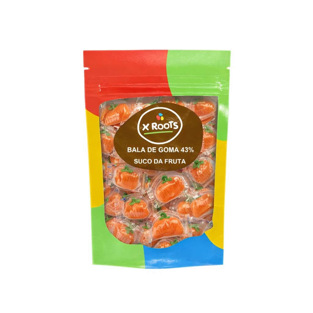 Bala de Goma de Pêssego 43% Suco da Fruta X Roots
