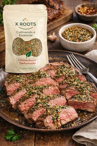 Chimichurri Defumado Premium X Roots 500gr – Tempero Argentino com Sabor Defumado | Ideal para Carnes, Churrasco e Grelhados