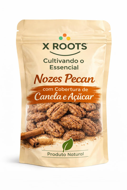 Nozes Pecan com Canela e Açúcar X Roots