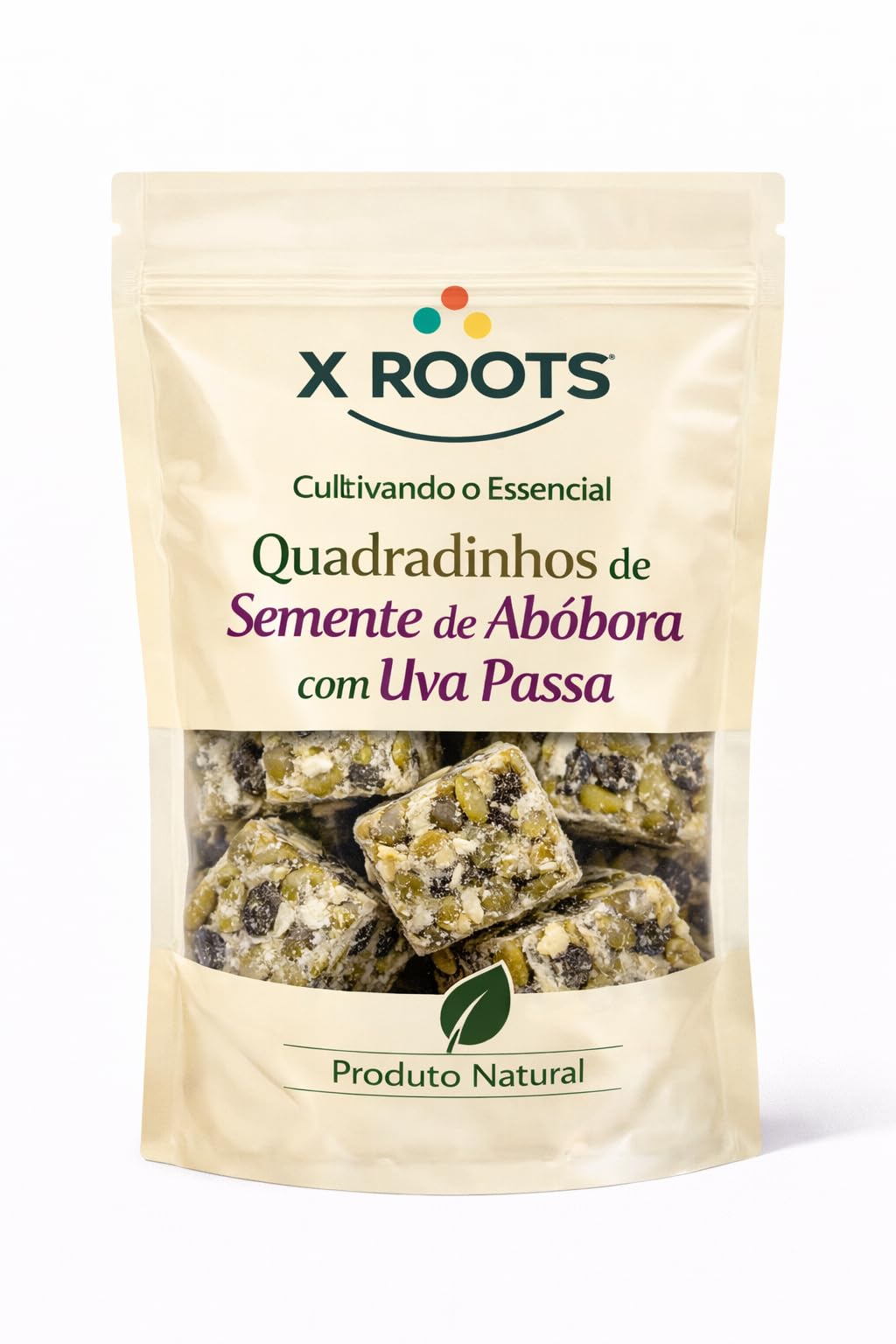 Snack de Semente de Abóbora com Uva Passa X Roots