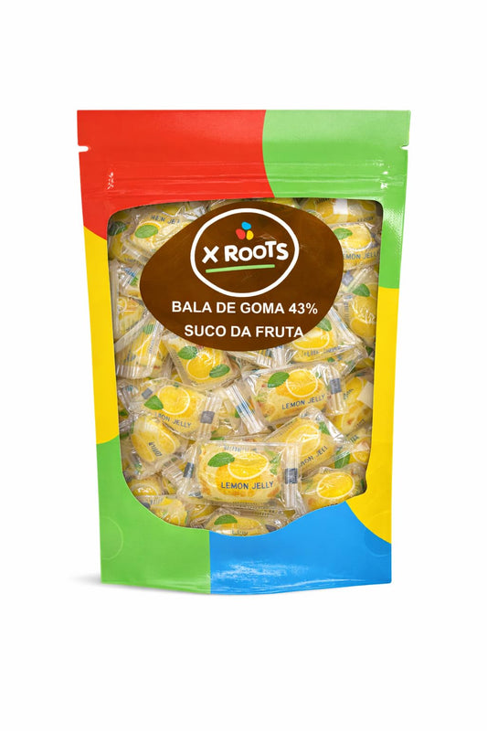 Bala de Goma de Limão 43% Suco da Fruta X Roots