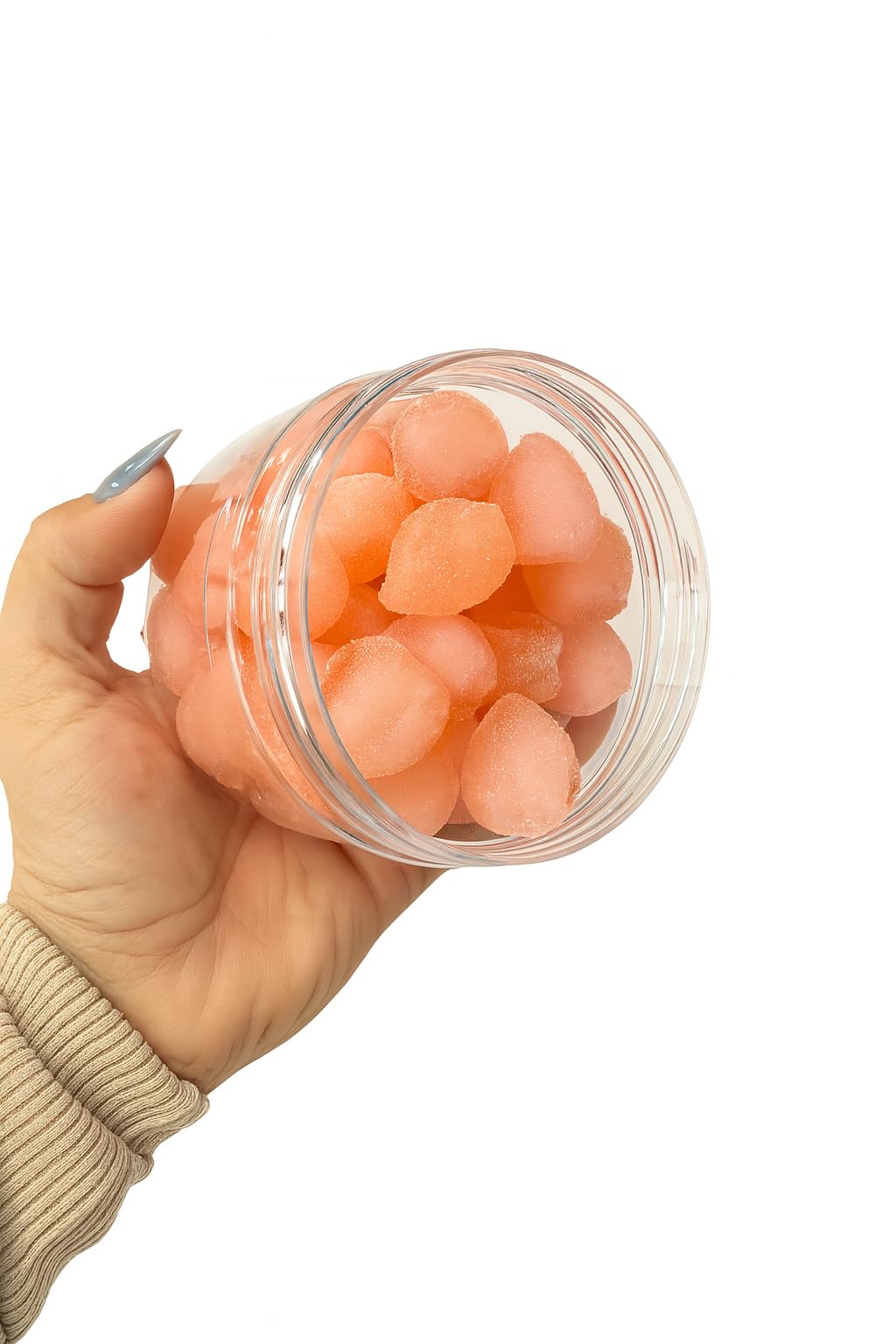 Bala de Goma Deluxe Formato de Pêssego 43% Suco da Fruta X Roots