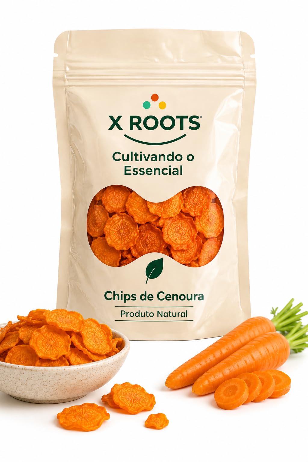 Chips de Cenoura Liofilizado X Roots