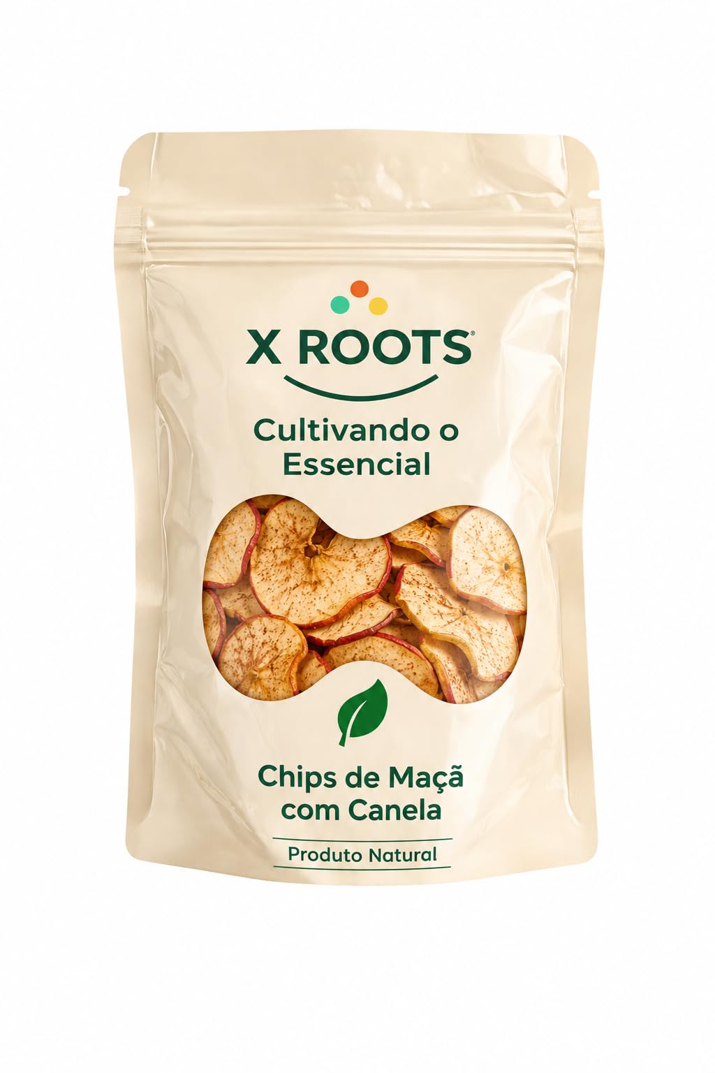 Chips de Maçã com Canela X Roots