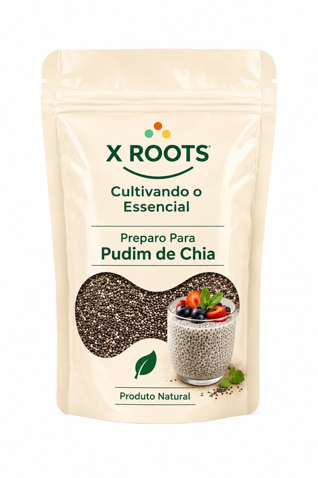 Preparo para Pudim de Chia em Pó X Roots