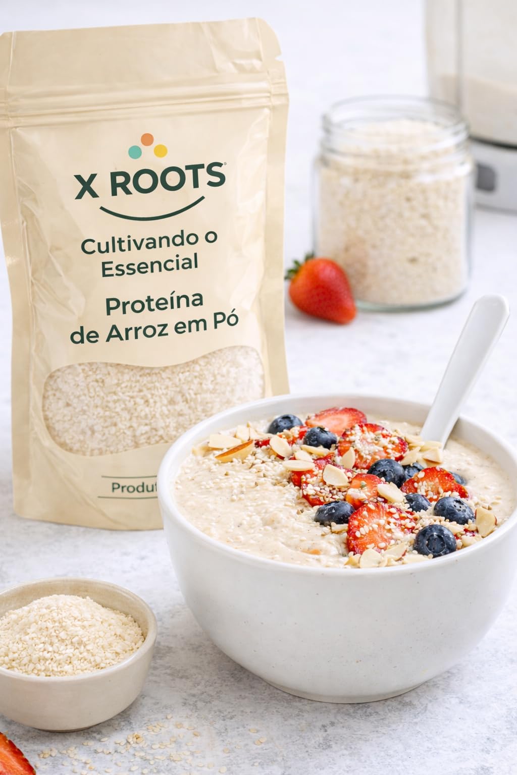 Proteína de Arroz em Pó X Roots