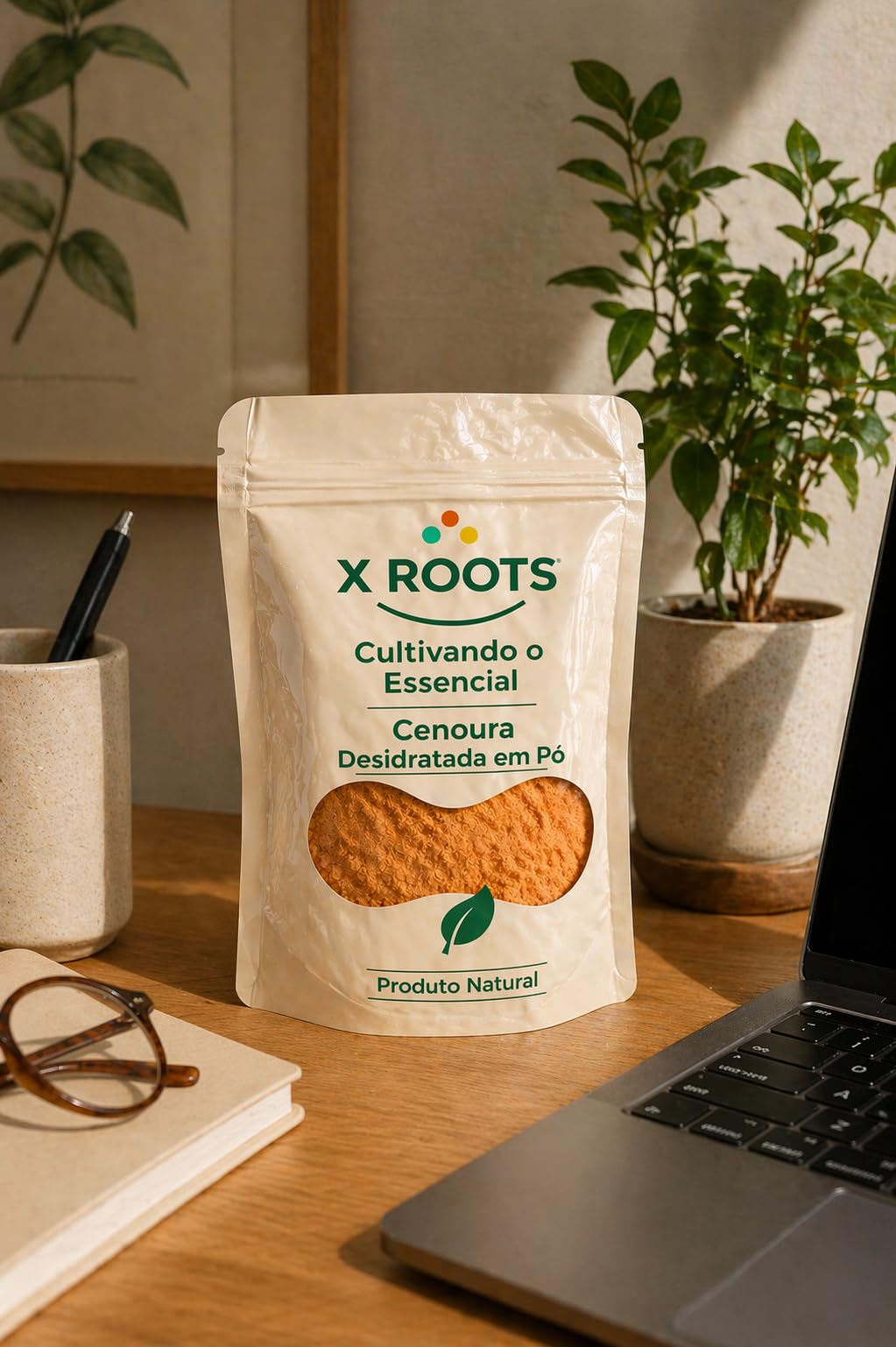 Cenoura Desidratada em Pó X Roots
