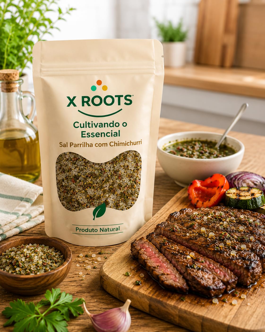 Sal de Parrilha com Chimichurri X Roots