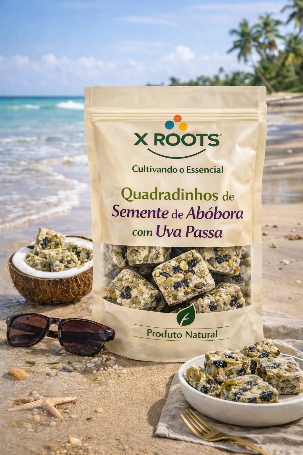 Snack de Semente de Abóbora com Uva Passa X Roots