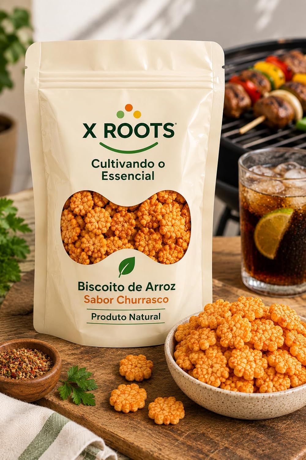 Biscoito de Arroz X Roots