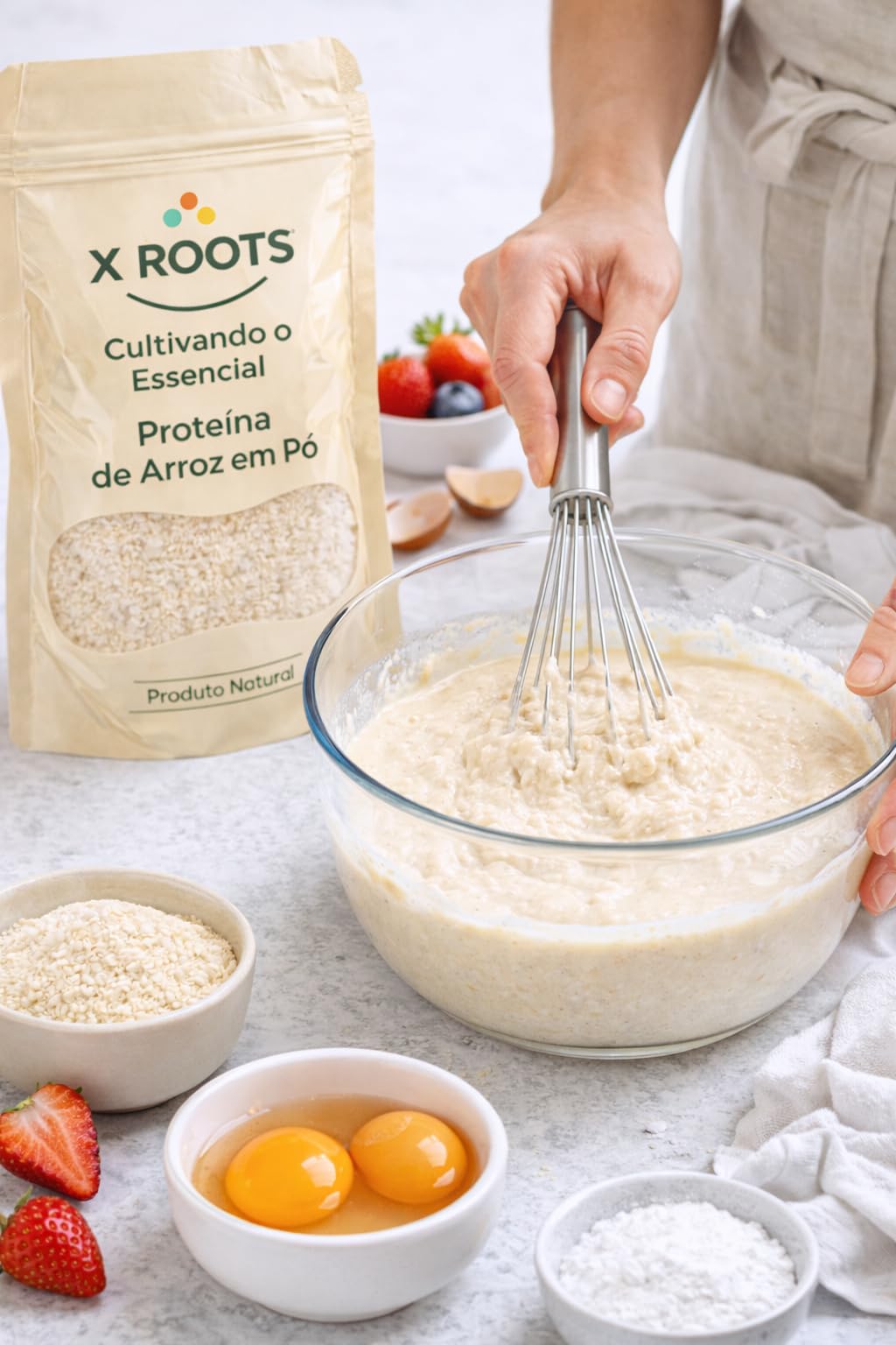 Proteína de Arroz em Pó X Roots