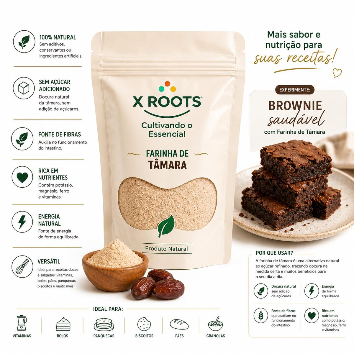 Farinha de Tâmara X Roots