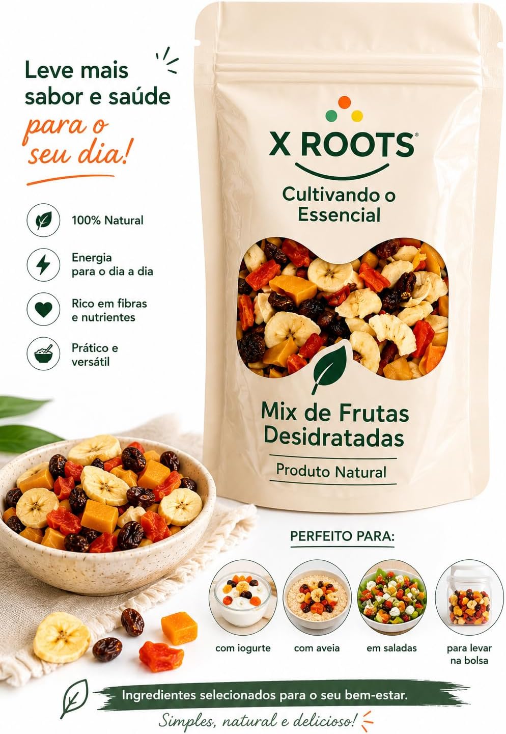 Mix de Frutas Desidratadas Premium X Roots