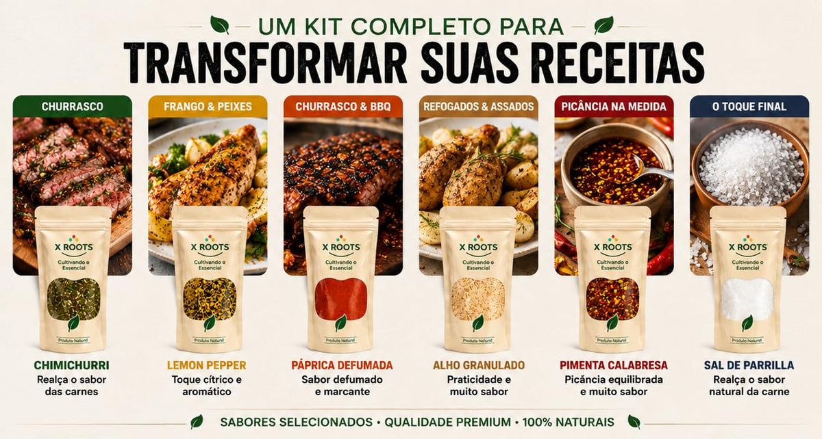 Kit Temperos para Churrasco X Roots