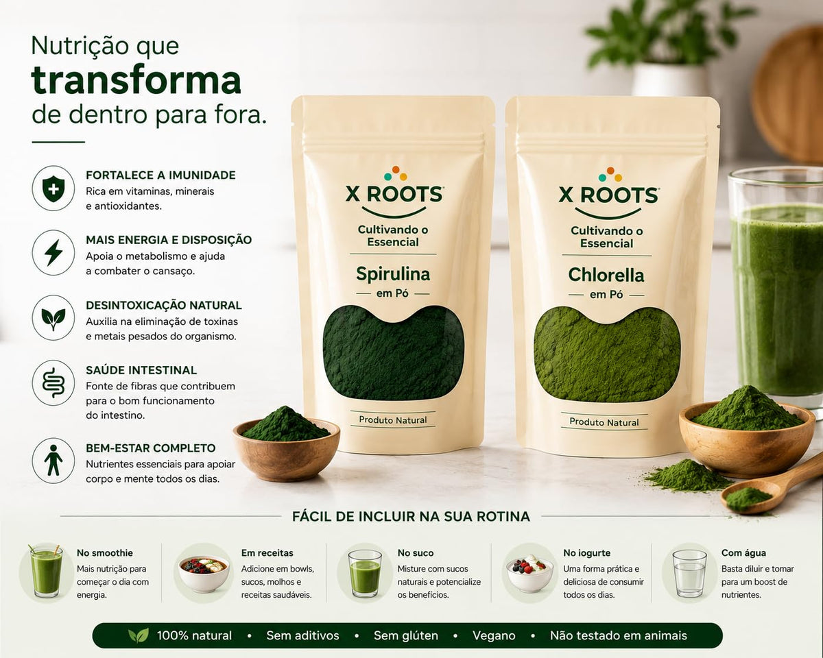 Kit Spirulina & Chlorella X Roots