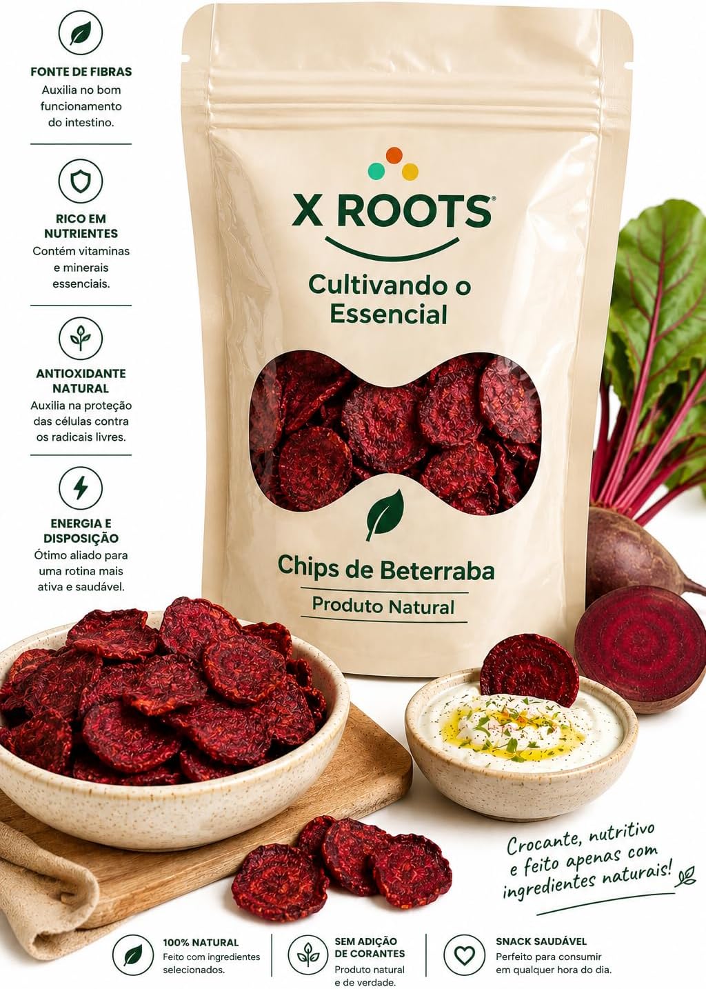 Chips de Beterraba X Roots