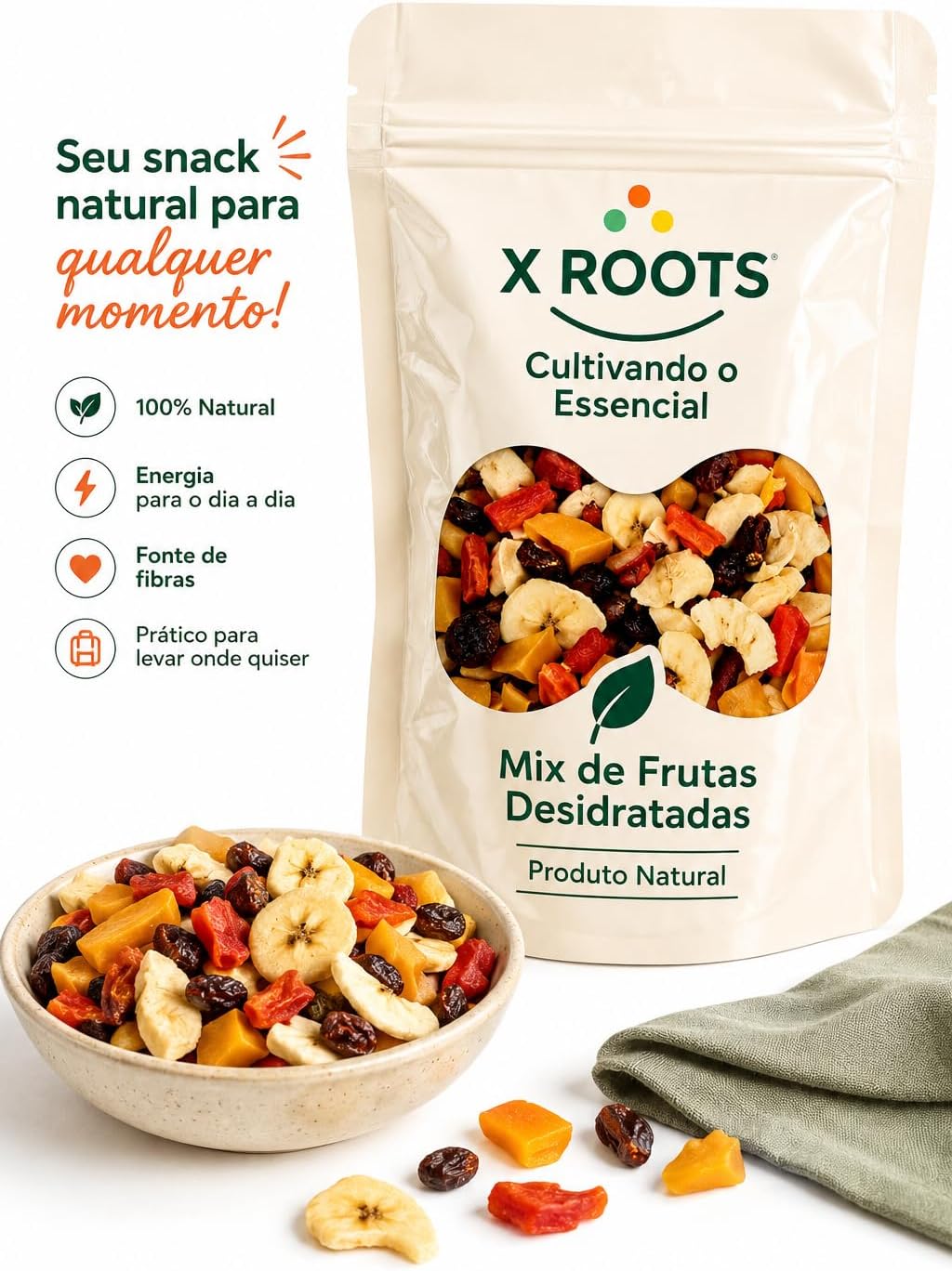 Mix de Frutas Desidratadas Premium X Roots