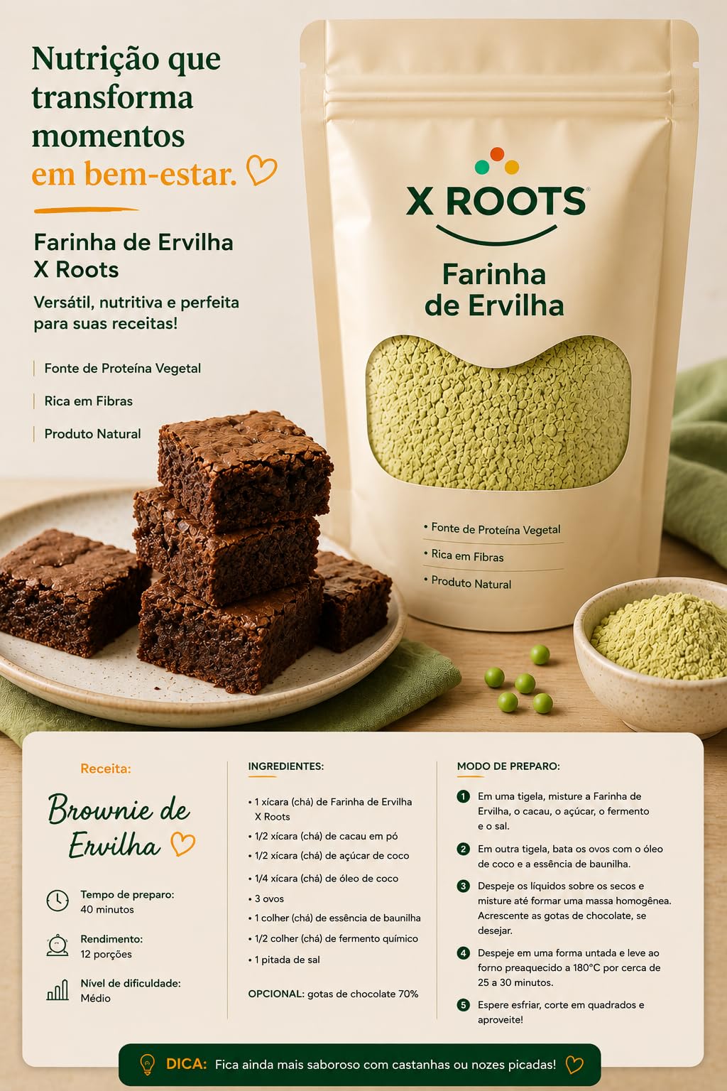 Farinha de Ervilha X Roots