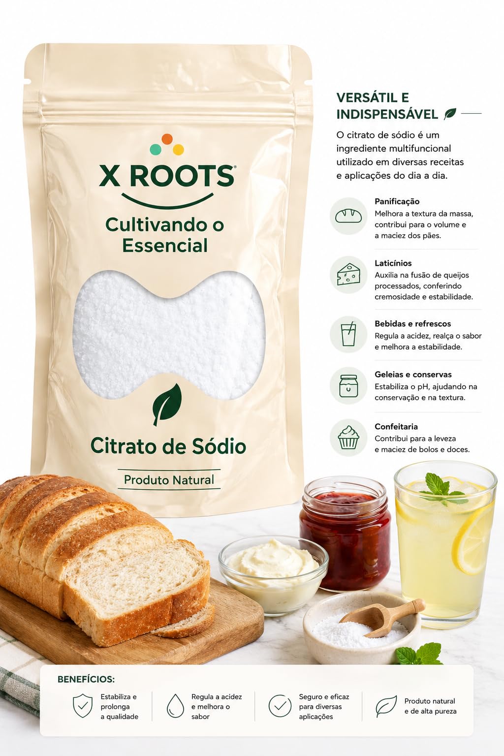 Citrato de Sódio em Pó X Roots