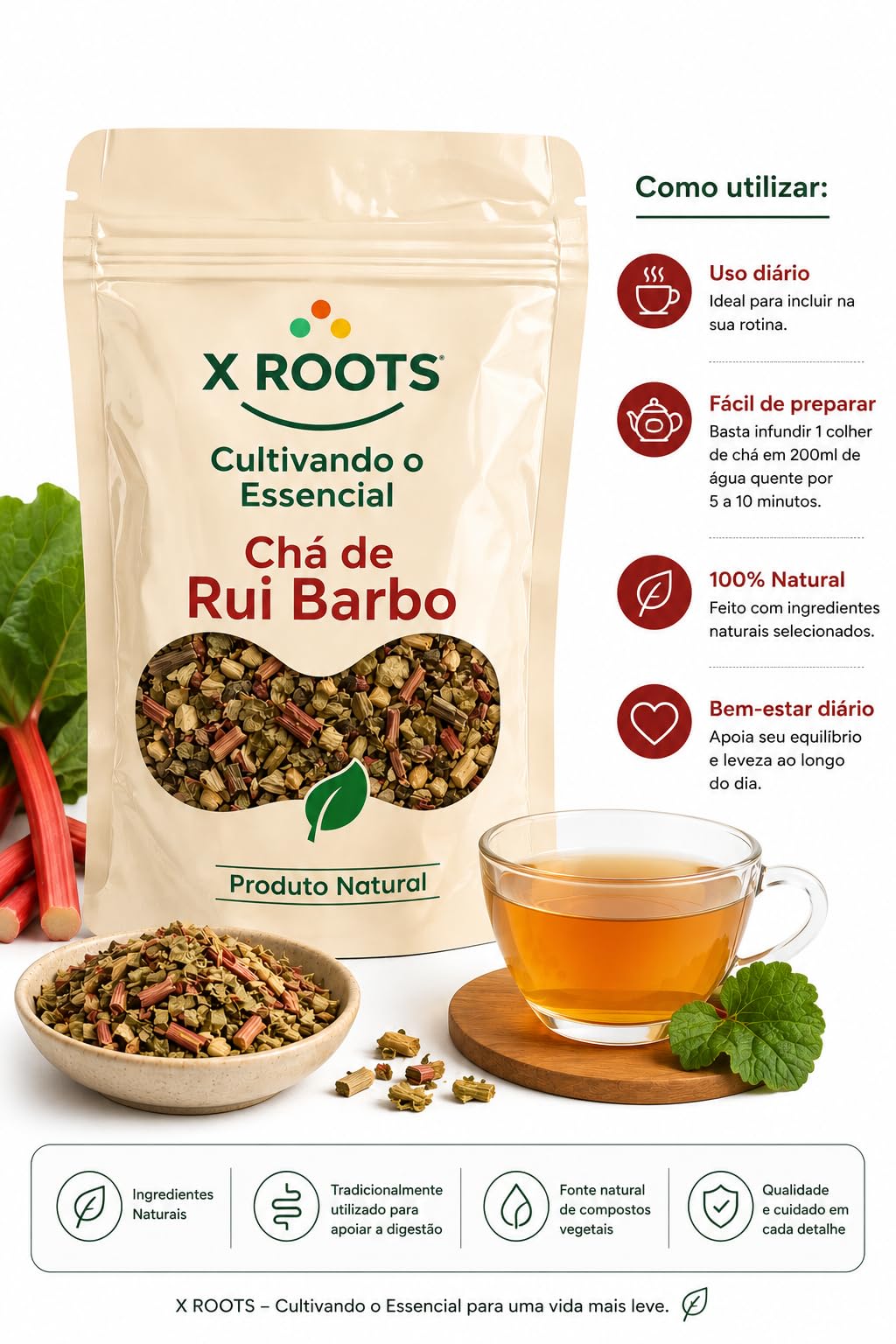 Chá de Ruibarbo X Roots