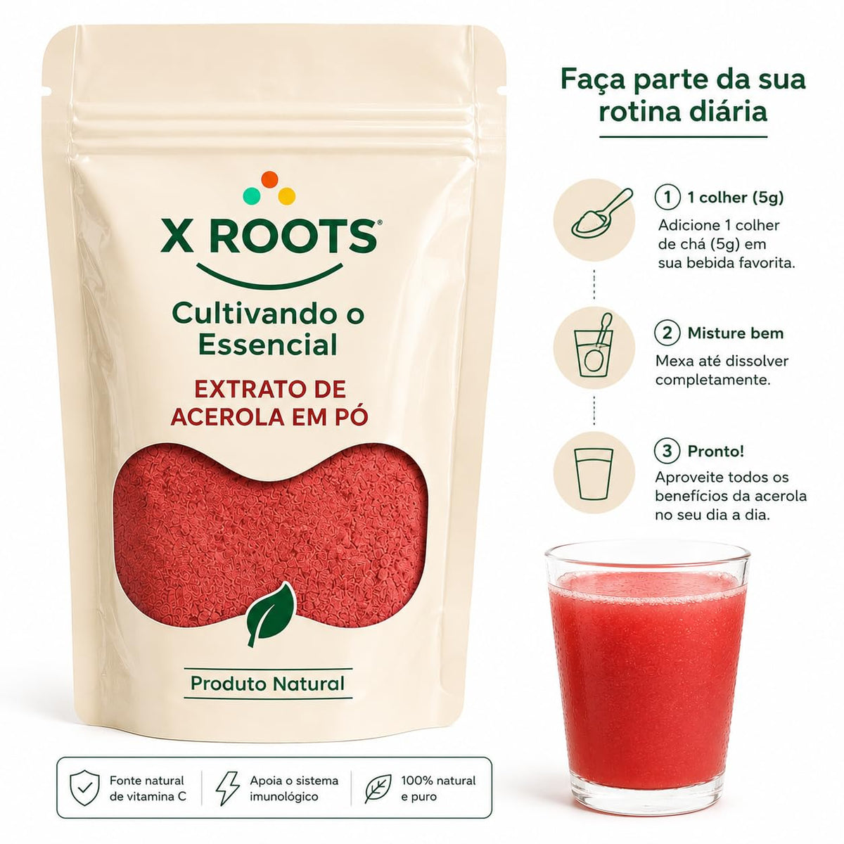 Extrato de Acerola em Pó X Roots